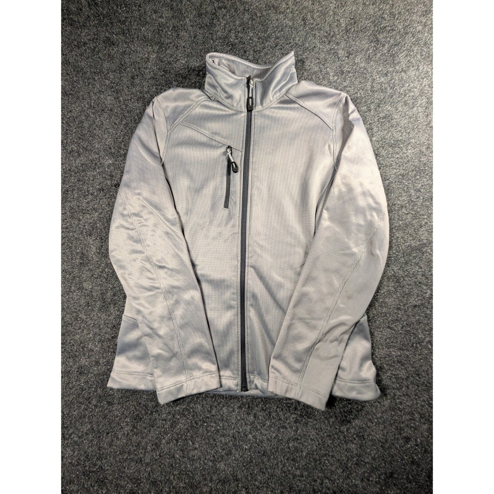 North End Ladies Prospect Media Pocket Soft Shell Workout Jacket Gray Medium